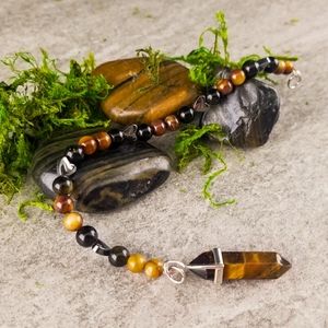 Tigers Eye Pendulum, Dowsing Pendulum